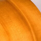 c. 1980 - Sculptural coffee table in walnut and tempered glass - France