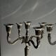 Pair of 5-arm silver-plated metal candlesticks H27