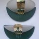 Pair of vintage gold half-moon wall sconces