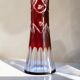 Antique ruby cut glass vase from Bohemia.