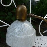 Art Deco lamp in marble and Clichy glass