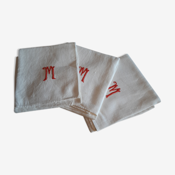 Serviettes de toilette monogrammées beau coton