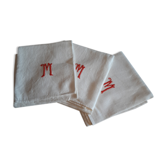 Serviettes de toilette monogrammées beau coton