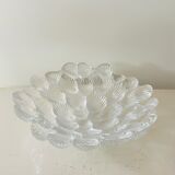Per Lütken for Royal Copenhagen - Musling Mussel bowl. Vintage Crystal bowl. Unique glass bowl.