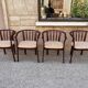 Suite de 4 fauteuils bois vintage années 80