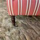 Fauteuil en tissu rayé, début 20ème