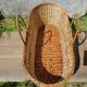 Former Couffin Bed Baby Wicker Braided With Anses - Vintage Matelas