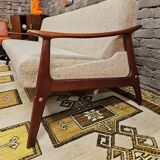 Danish teak Scandinavian sofa armchair set 1960