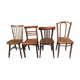 4 vintage mismatched bistro chairs