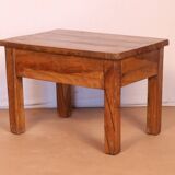 Old Burmese teak bedside table