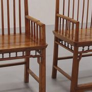 Rare Hongmu comb-back armchairs, hand-carved, late Qing dynasty, Asia