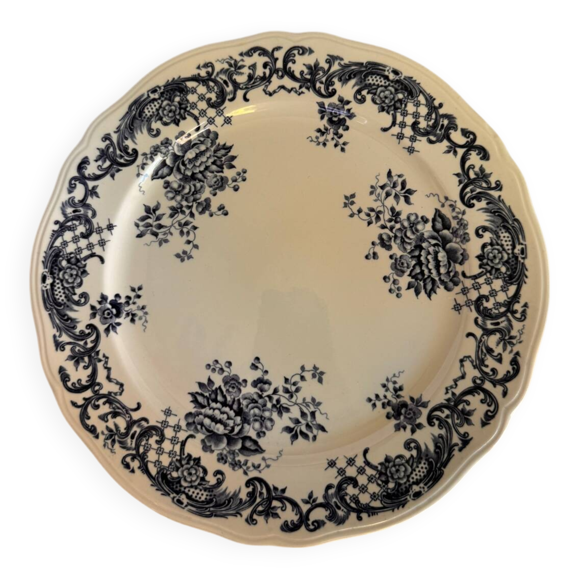 Assiette bleue en porcelaine vintage Villeroy & Boch Valeria