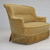 1950s, Danish 2-seater sofa, green/honing furniture velour.