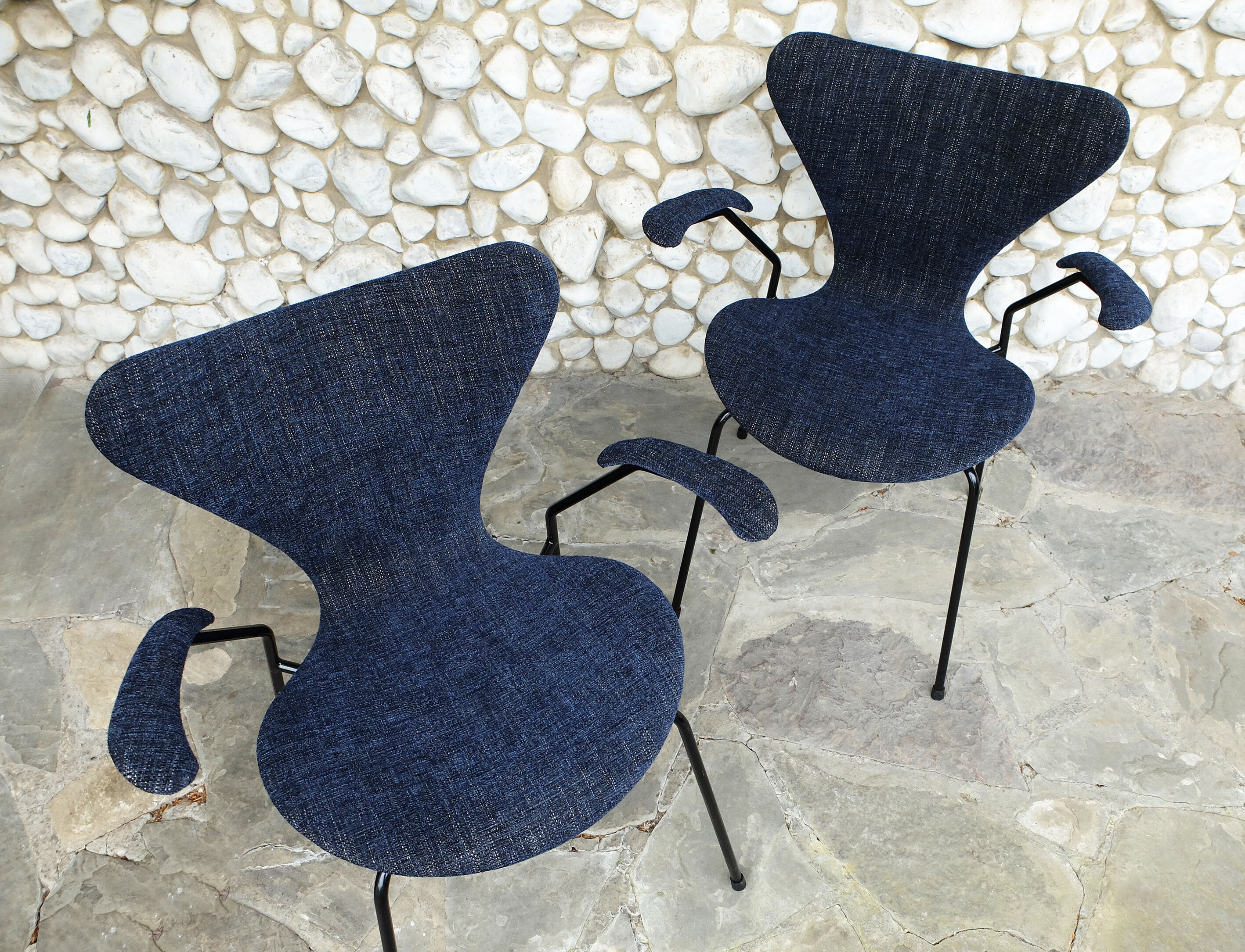 Pair armchairs 3270 butterfly series Arne Jacobsen for Fritz Hansen, vintage 1964