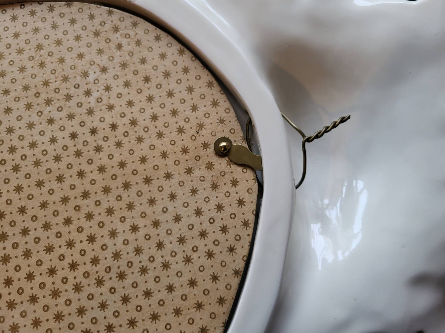 Farnesiana Mirror by Carlo Corvi in ceramic Italy 1950