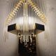 Methacrylate and metal wall lamp. Italy, 1980s.