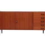 1960s sideboard with 5 drawers in walnut