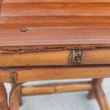 Vintage bamboo plant stand stool