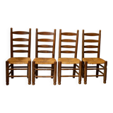 Set of 4 brutalist chairs