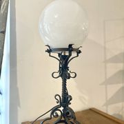 Art Nouveau lamp in wrought iron