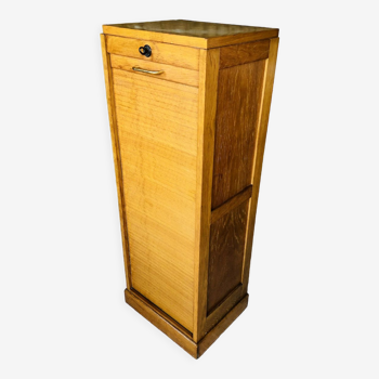 Meuble classeur à rideau vintage , Circa 60