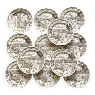 Swiss landscape Italy 25-piece dinner and soup plates