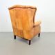 Vintage Sheepskin Leather Wing-Back Chair, 1970s