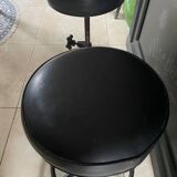 Set of 2 industrial workshop stools from the 60s and 70s