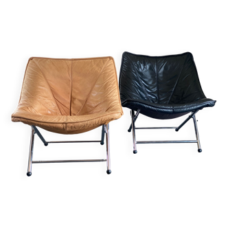 Pair of Teun van Zanten for Molinari Easy Chairs