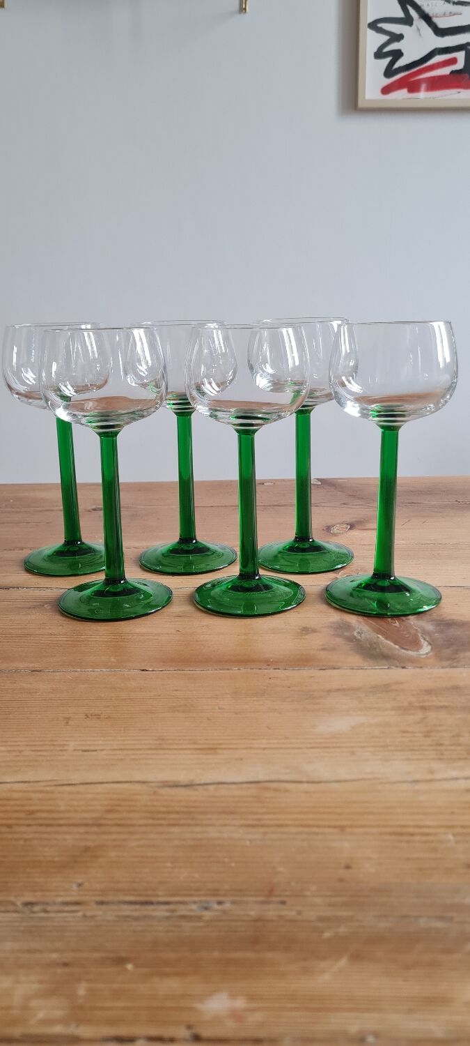 White wine glasses Alsace