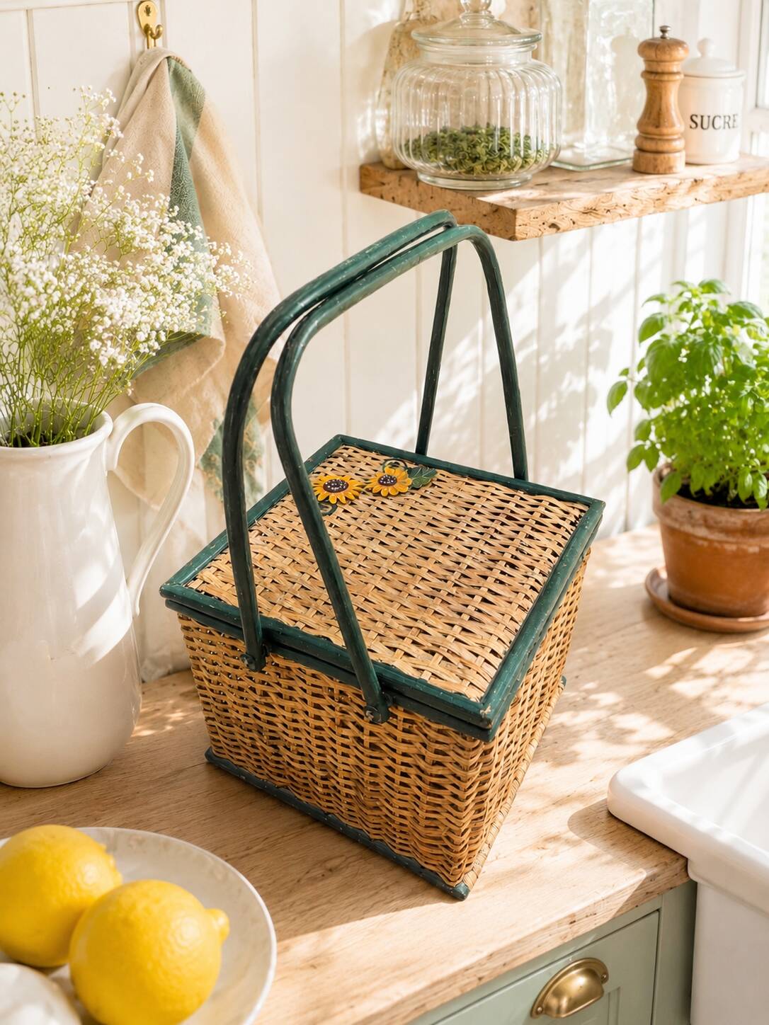 Panier vintage en osier