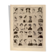Lithograph on breton headdresses from 1926 (Finistère Morbihan Loire Inférieure)
