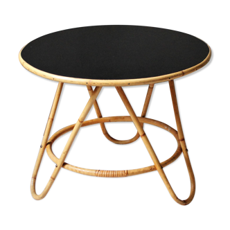 Vintage rattan table