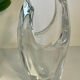 Asymmetrical crystal vase by Schneider from the 1960s - 1970s.