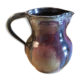 Signed varnished sandstone pitcher