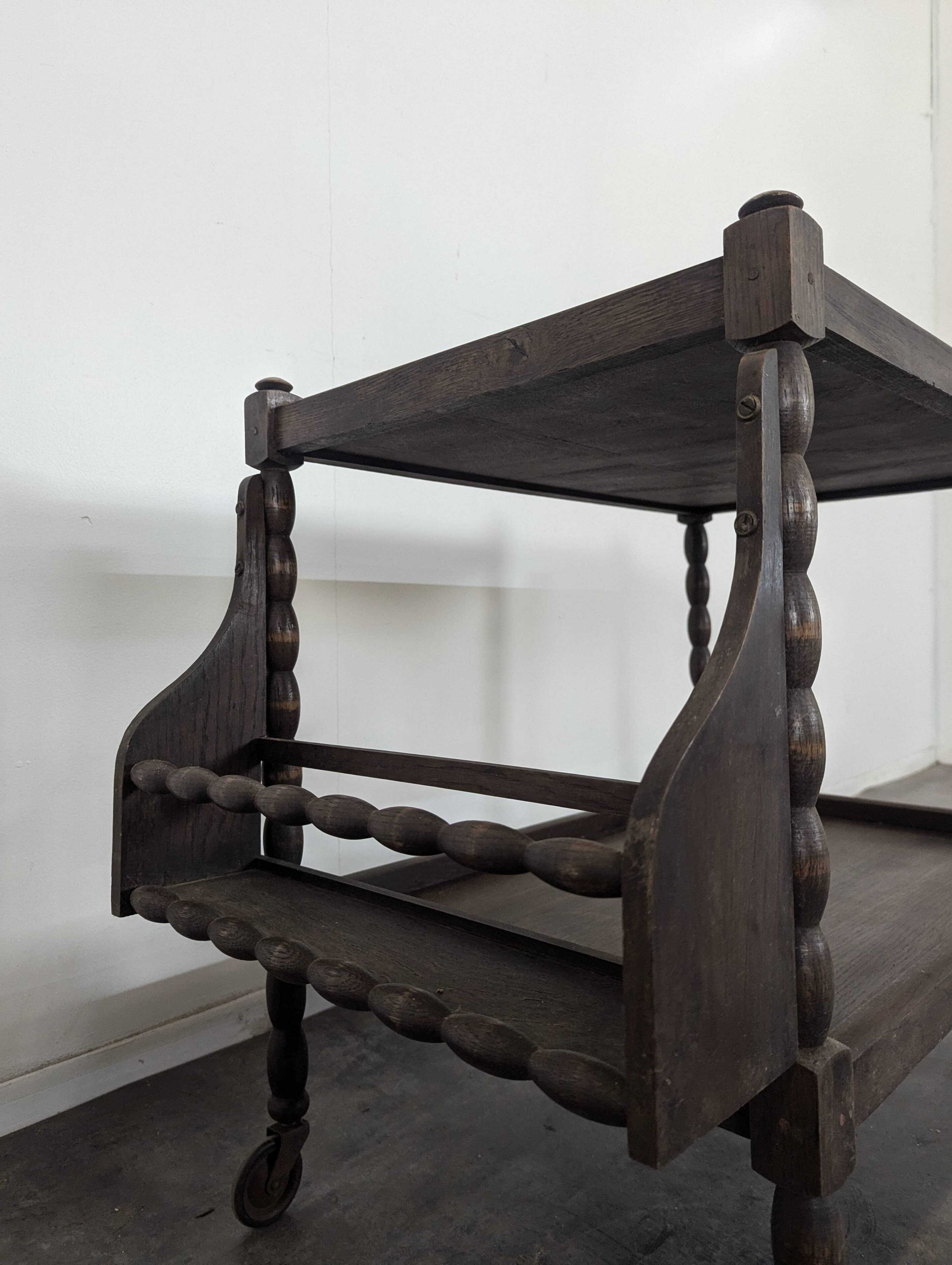 Brutalist oak sideboard