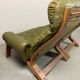 Supercomfy Scandinavian Rybo Rykken Olivegreen Leather 2-Seater Ry-Wing