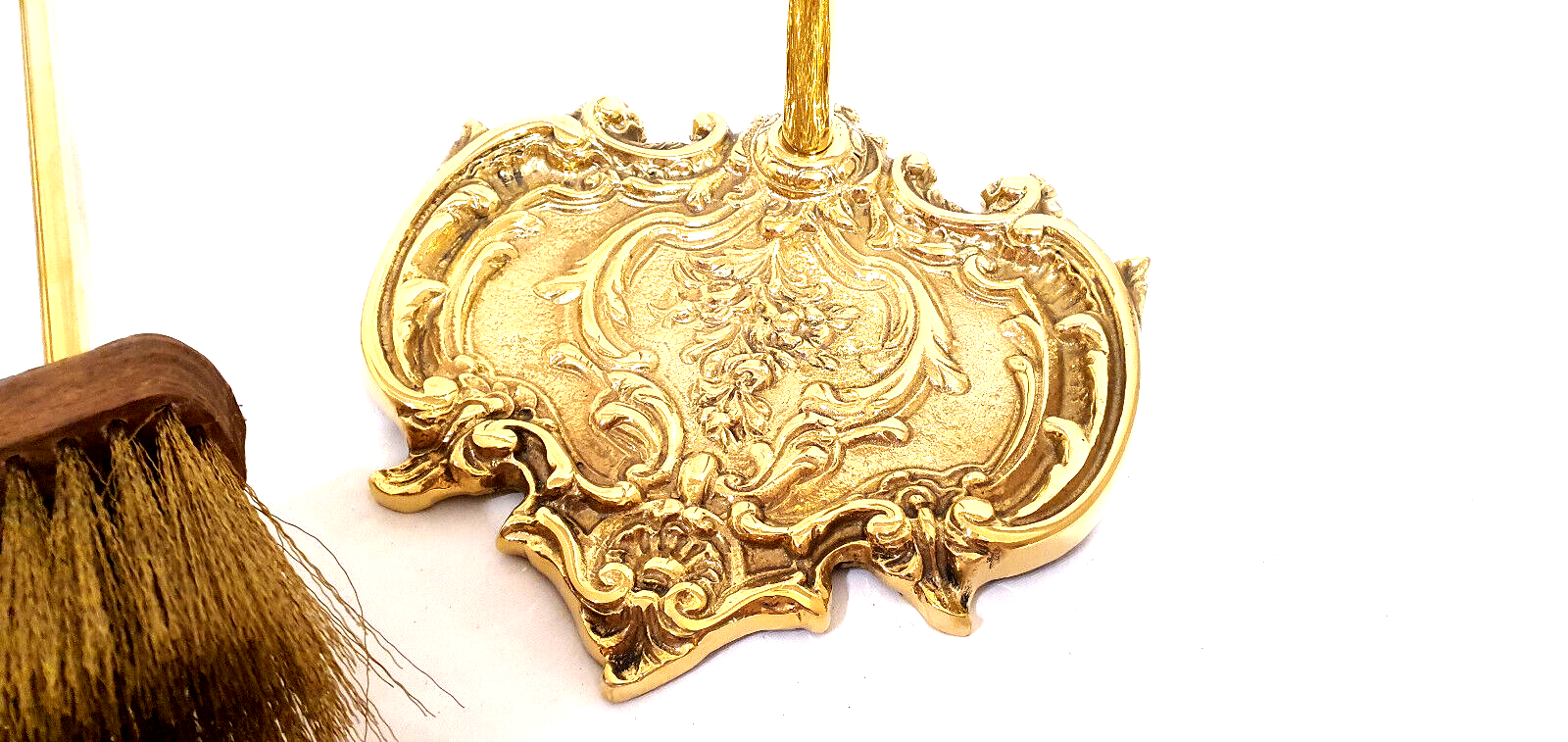 Solid brass fireplace servant 3 accessories