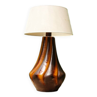 Vintage ceramic lamp, twisted base