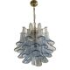 Contemporary Blue “Selle” Murano Glass Chandelier