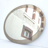 Miroir bicolore verre fumé années 70