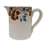 Pitcher in art deco earthenware Sarreguemines