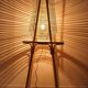 Lampadaire en rotin