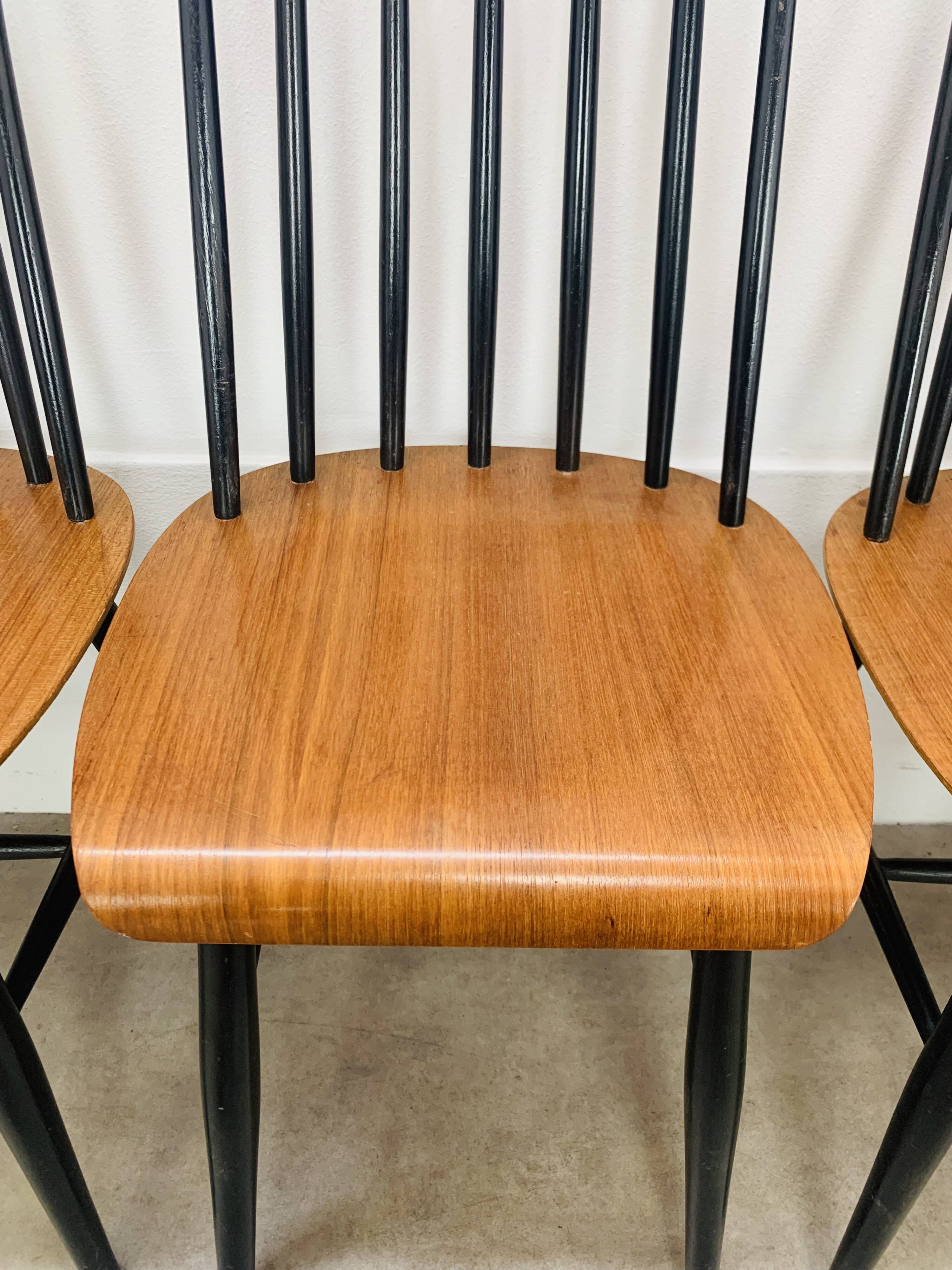 6 Fanett chairs by Ilmari Tapiovaara, Scandinavian, 1960s