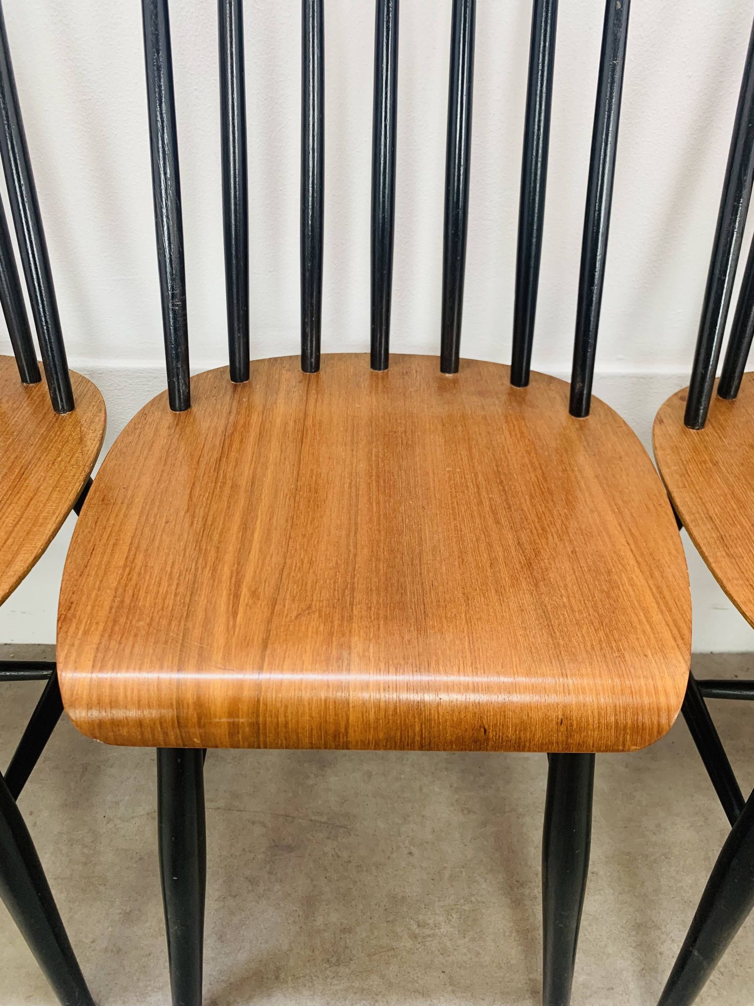 6 chaises Fanett par Ilmari Tapiovaara, scandinave, années 60