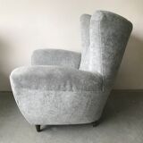 Pair of italian armchairs in velvet