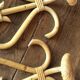 Pair vintage rattan coat holder