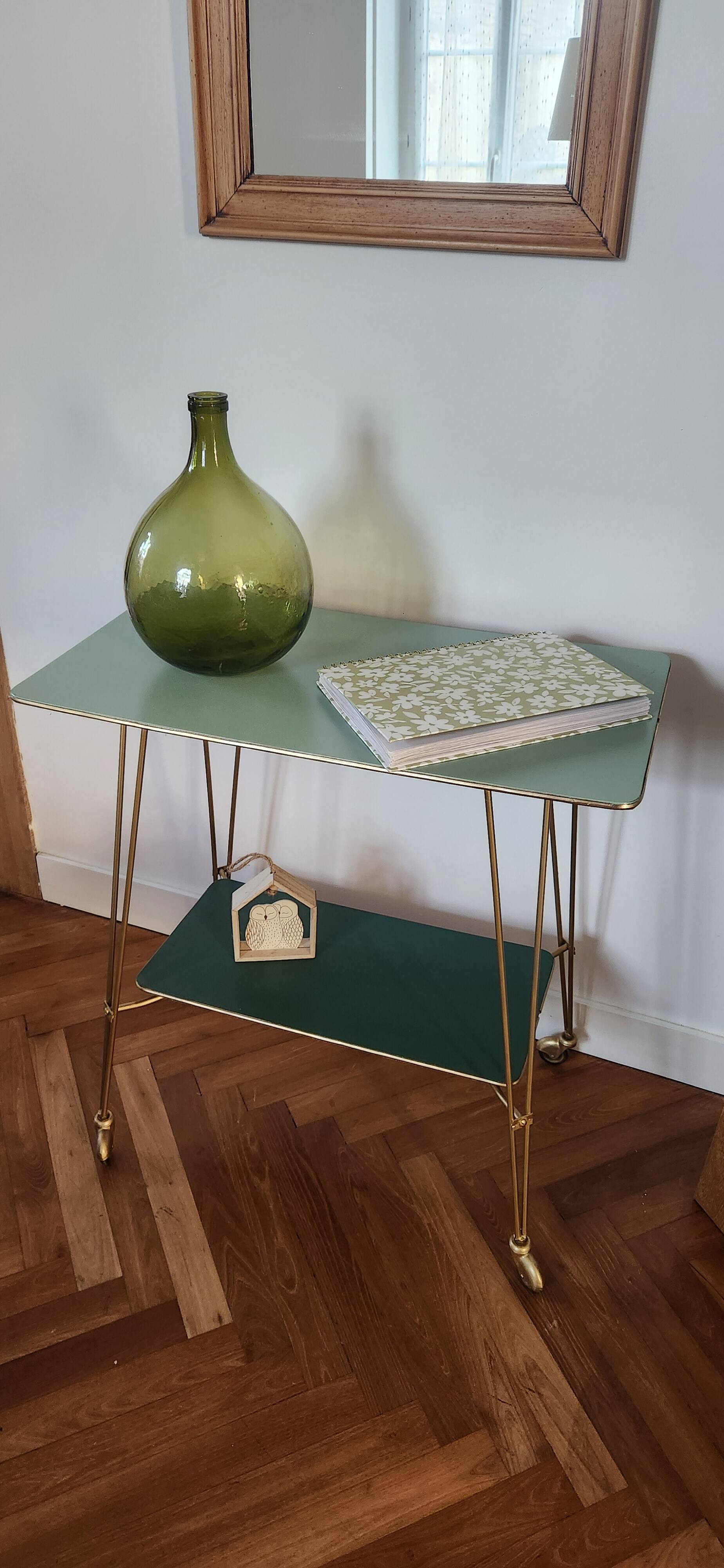 vintage rolling serving cart