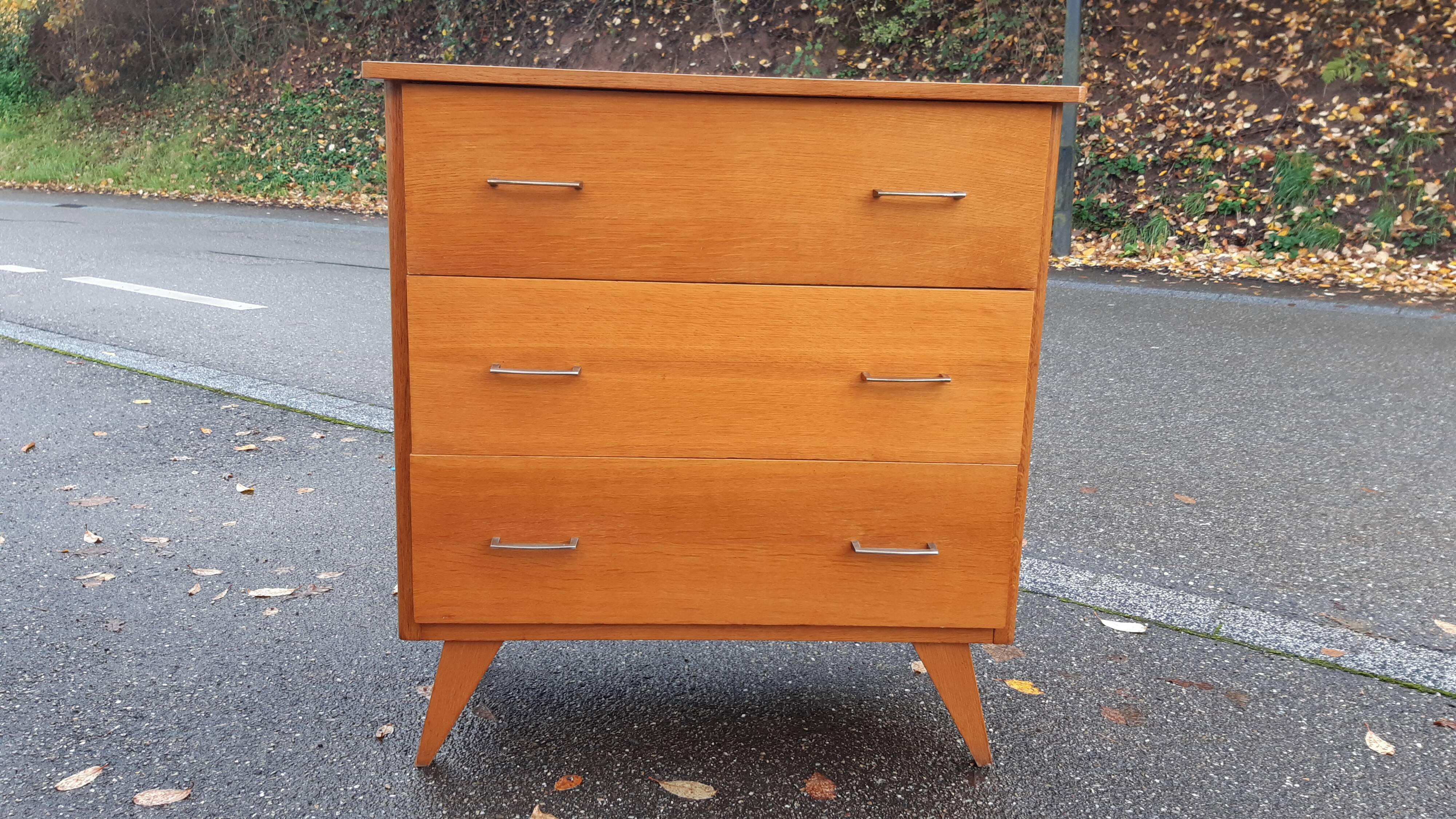 Vintage chest of drawers compass feet