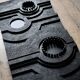 Wall sculpture, wood and black coating, late 1970s
